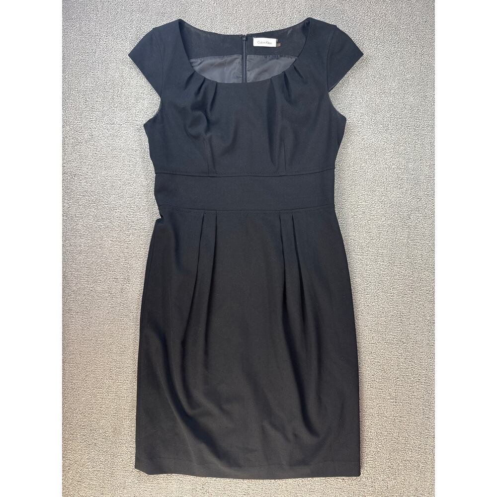 Calvin Klein Dress Career Classic Knee Length Cocktail Black Size 8